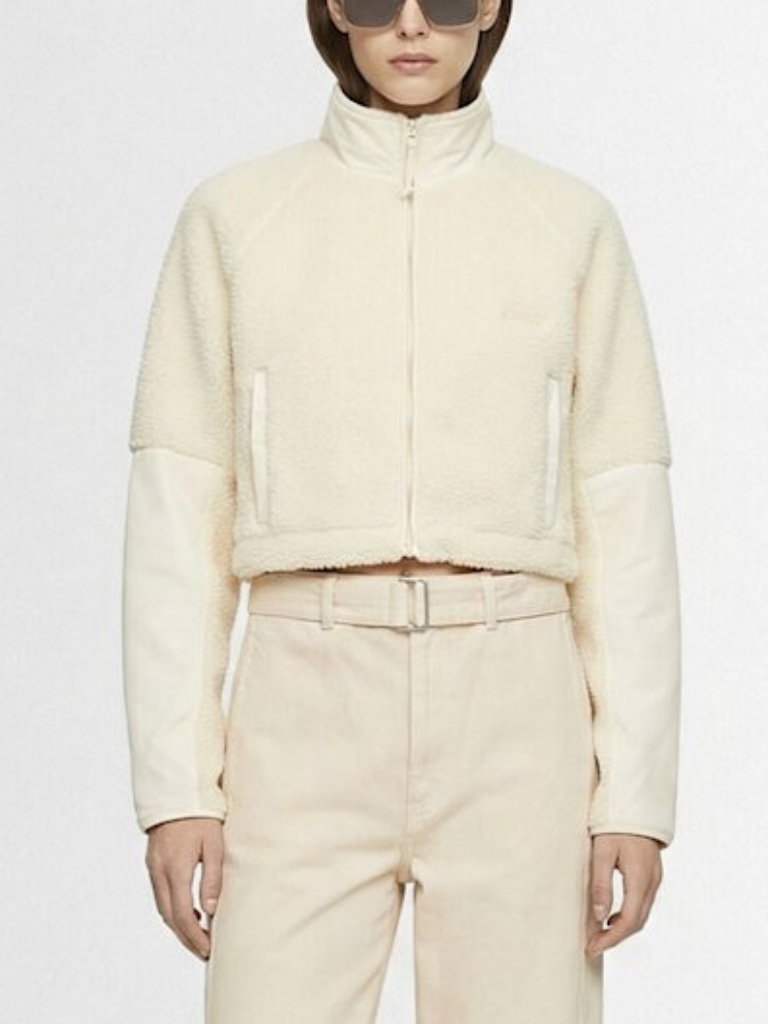 Skims Small Teddy Funnel Neck Cropped Jacket Small Nwt